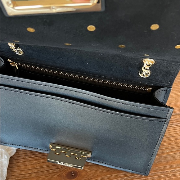 NWT ZAC Zac Posen Black Crossbody with Pearl Accents - Picture 8 of 8
